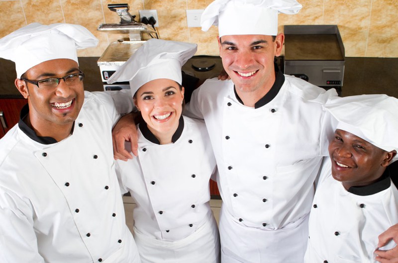 group of professional chefs